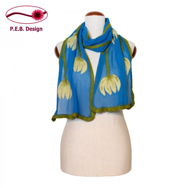 Silk Scarf “Water Lily” - Click Image to Close