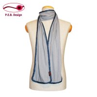 Silk Scarf Slate Blue-Blue