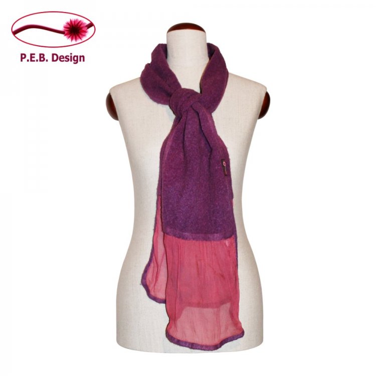 Wool Scarf Flounce Violet - Click Image to Close