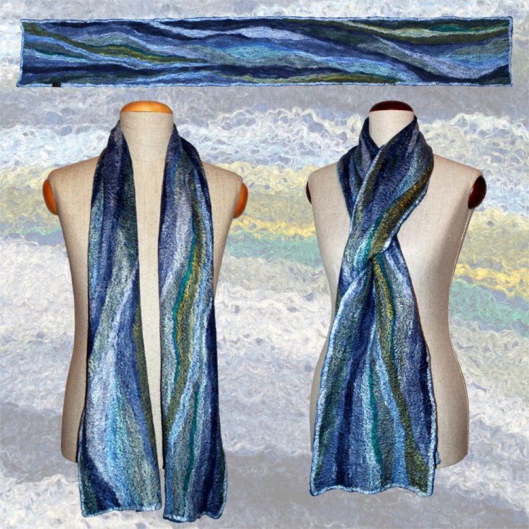 Silk Scarf Element Water - Click Image to Close