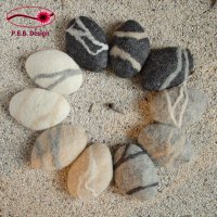 [Reserved] Felted Soap Almond Milk Stone Optic