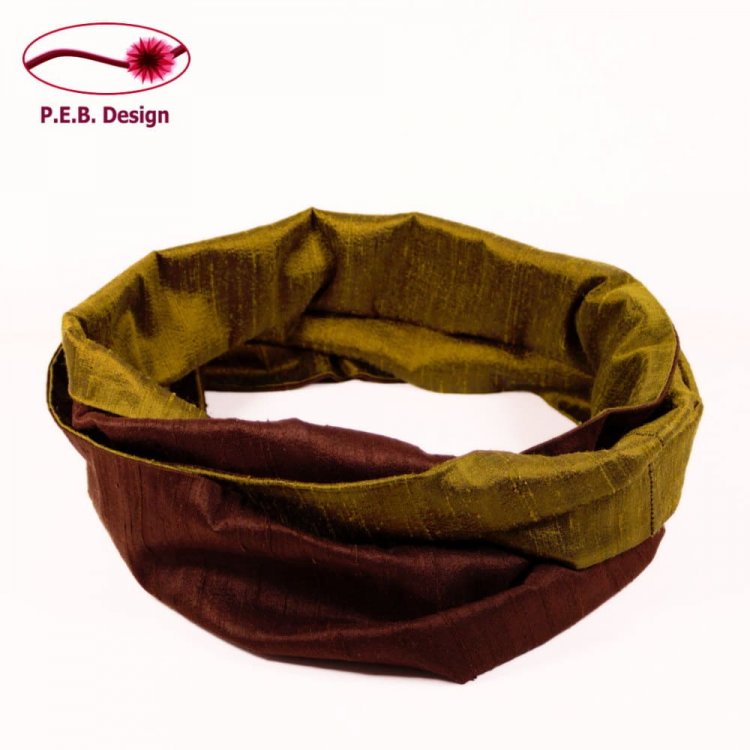 Silk Loop Brown-Olive Green - Click Image to Close