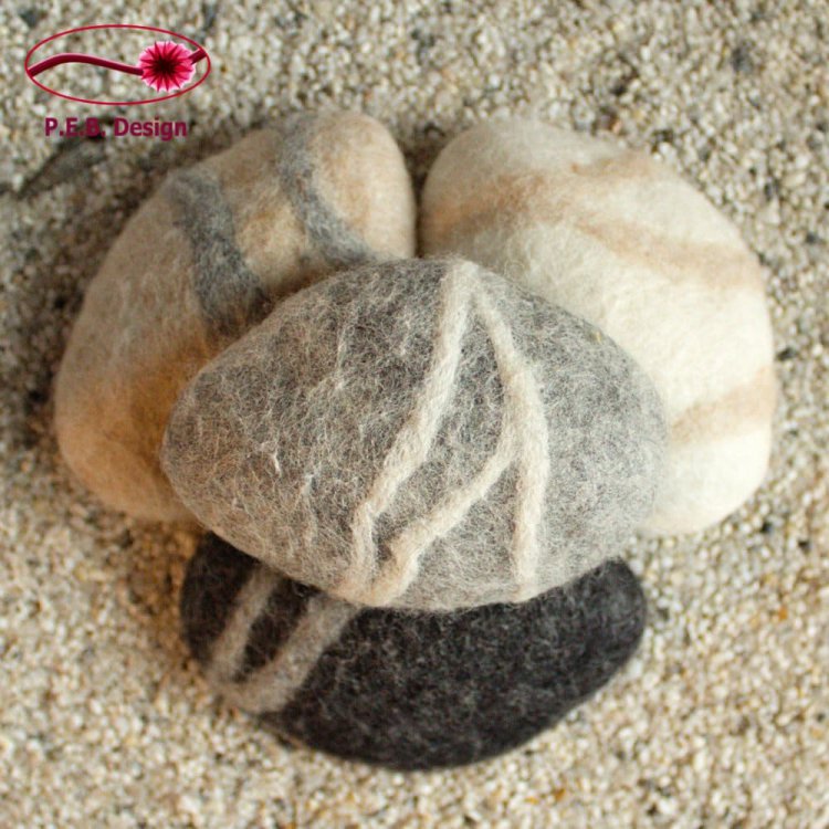[Reserved] Felted Soap Almond Milk Stone Optic - Click Image to Close