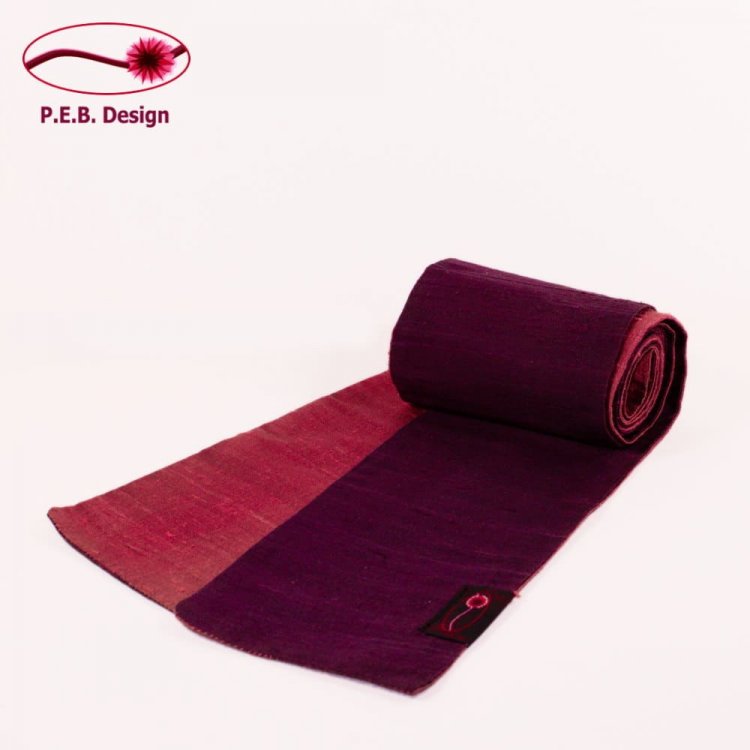 Silk Scarf Silk Loop Aubergine-Rose - Click Image to Close