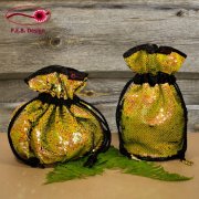 Pompadour Bag Reversible Sequins Gold