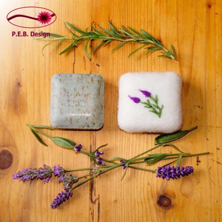 Felted Soap Lavender - Click Image to Close