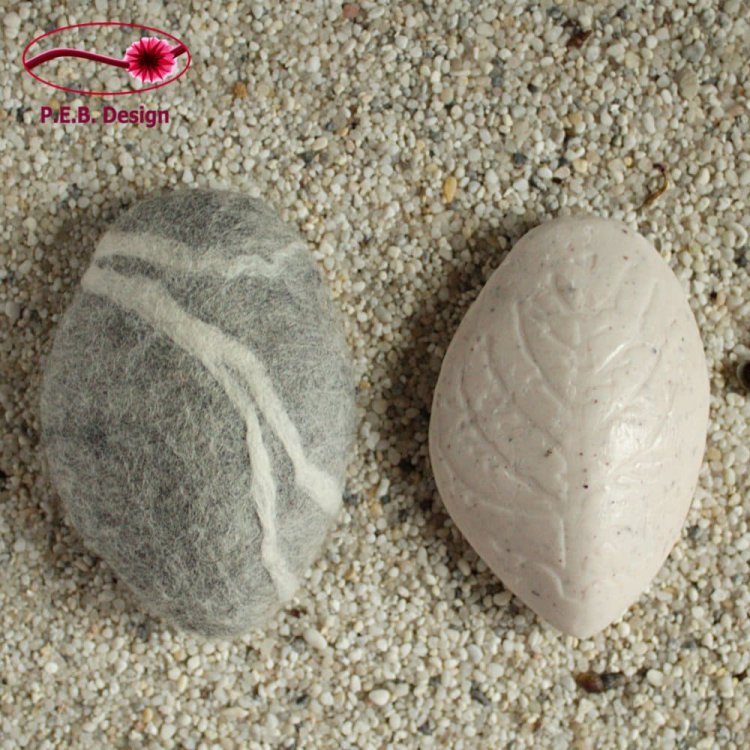 Felted Soap Almond Milk Stone Optic - Click Image to Close