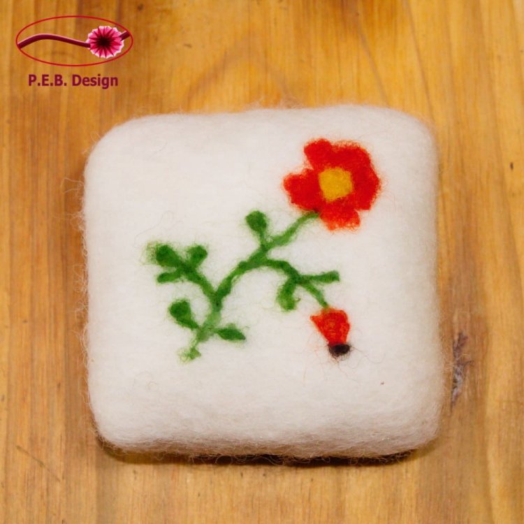 Felted Soap Wild Rose - Click Image to Close