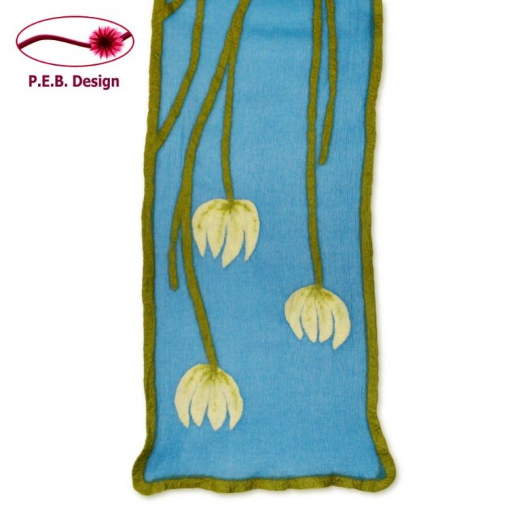 Silk Scarf “Water Lily” - Click Image to Close