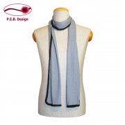 Silk Scarf Slate Blue-Anthracite