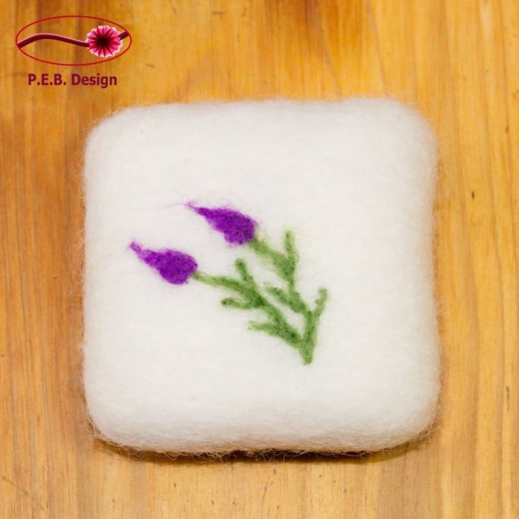 Umfilzte Lavendel-Seife - zum Schließen ins Bild klicken