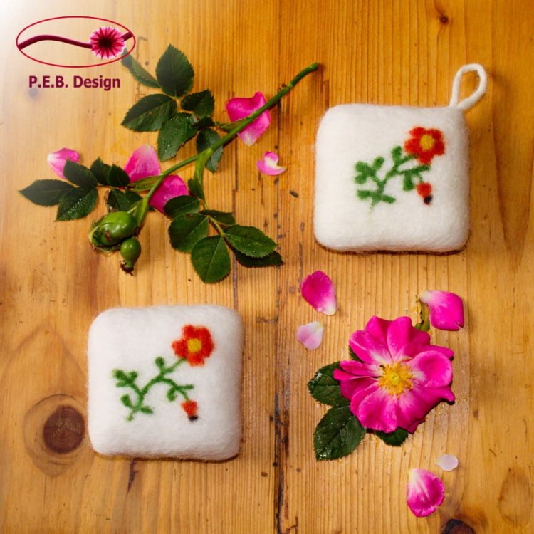 Felted Soap Wild Rose - Click Image to Close