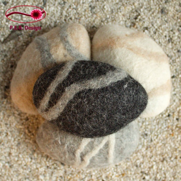 [Reserved] Felted Soap Almond Milk Stone Optic - Click Image to Close