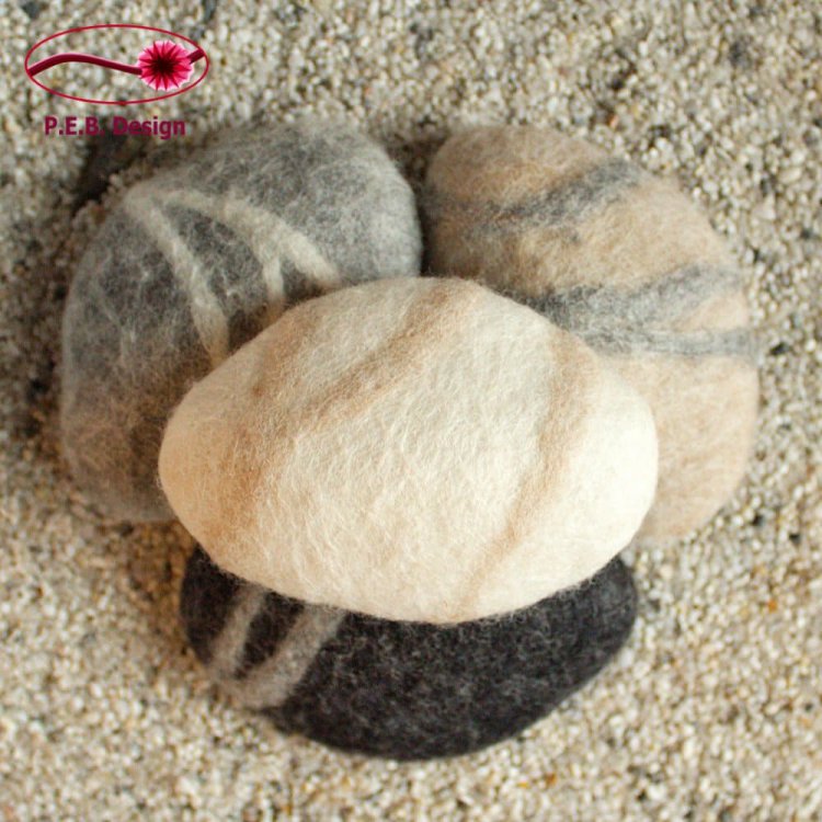 [Reserved] Felted Soap Almond Milk Stone Optic - Click Image to Close