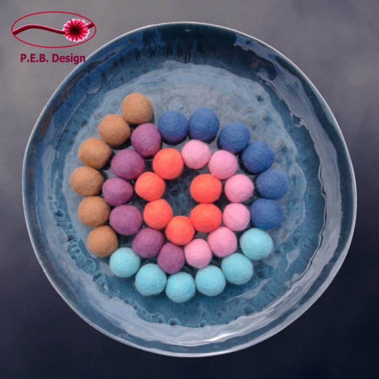 Felted Soap Balls “Pastel” - Click Image to Close