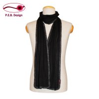 Silk Scarf Black-Anthracite