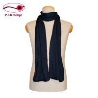 Silk Scarf Navy Blue