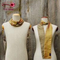 Silk Scarf Silk Loop Champagne-Lime