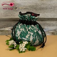 Pompadour Bag Lace Champagne Green