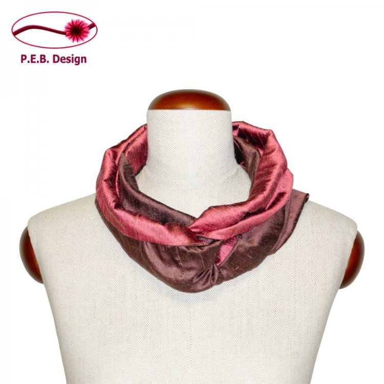 Silk Loop Aubergine-Rose - Click Image to Close