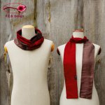 Silk Scarf Silk Loop Wine Red-Brown Violet