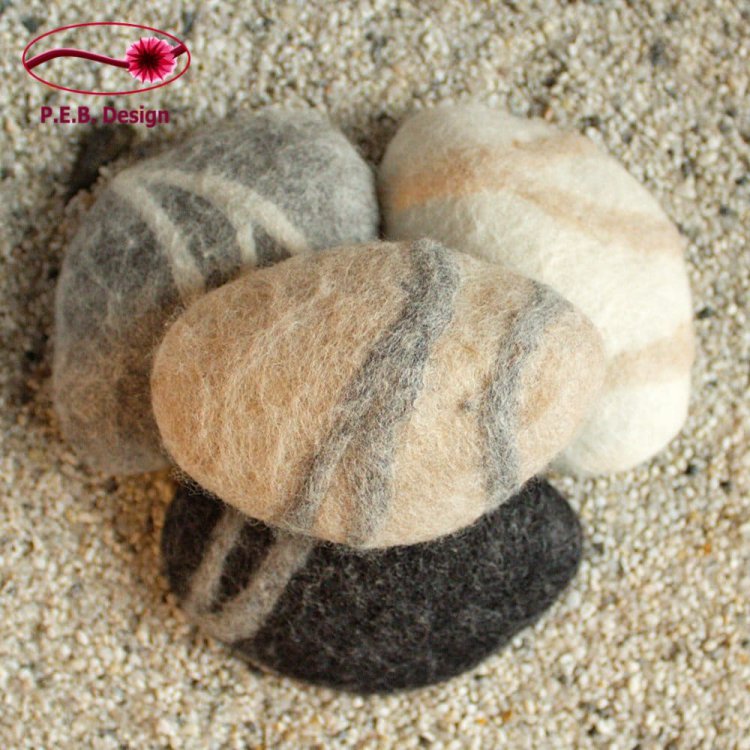 Felted Soap Almond Milk Stone Optic - Click Image to Close