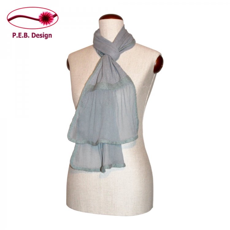 Silk Scarf Flounce Icemint - Click Image to Close