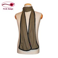 Silk Scarf Olive Green-Petrol