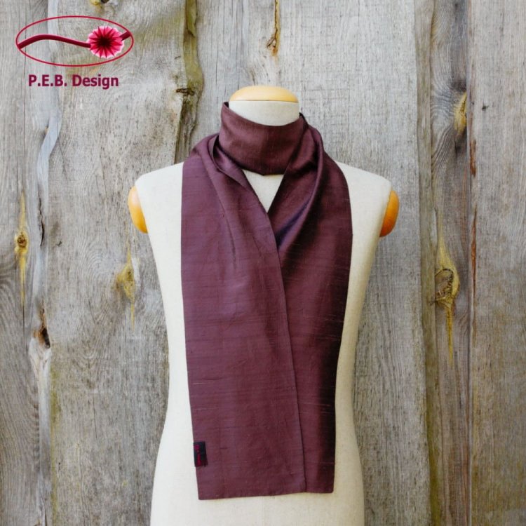 Silk Scarf Plum - Click Image to Close